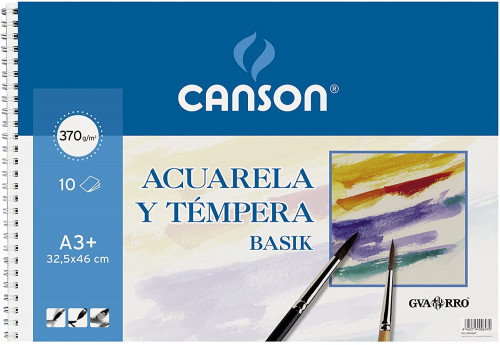 Canson Bloc Basik A3+ de 370g para Acuarela y Témpera