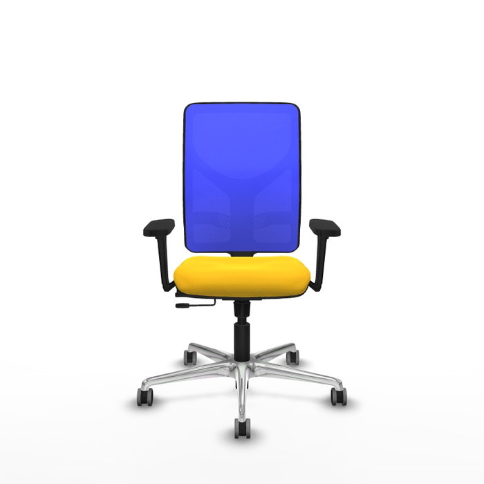 PIQUERAS Y CRESPO Silla de oficina Motilla con mecanismo Sincro/Traslack, Azul y Amarillo PIQUERAS Y CRESPO Silla de oficina Motilla con mecanismo Sincro/Traslack, Azul y Amarillo