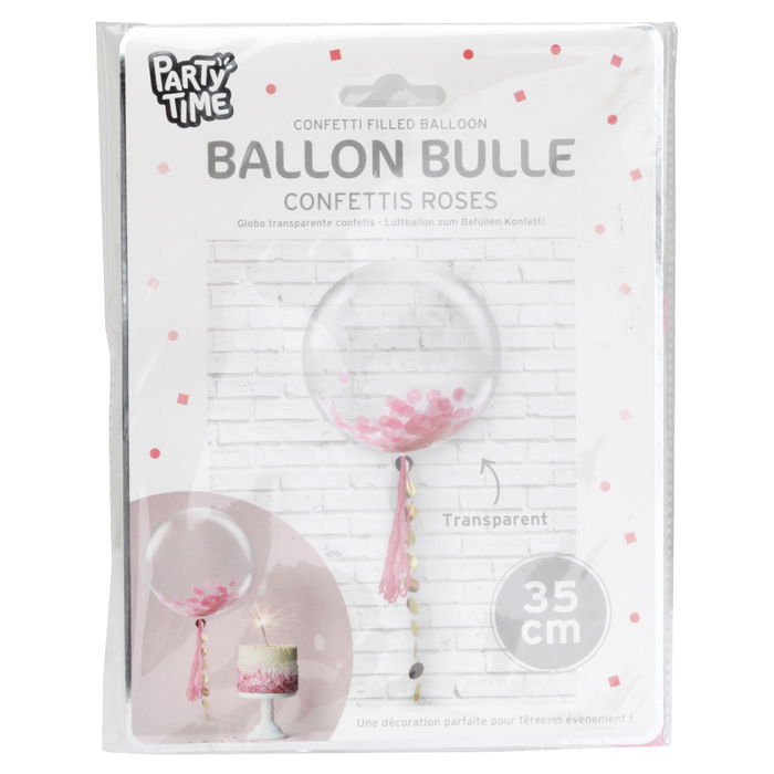 Party Time Globo con Confetti Diámetro 35 cm