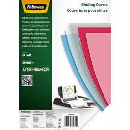 Fellowes Tapas de Encuadernación DIN A4 0,2 mm Transparentes