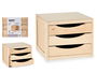 Kipit Cajonera Madera 3 Cajones Natural 30x29x39cm