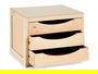 Kipit Cajonera Madera 3 Cajones Natural 30x29x39cm