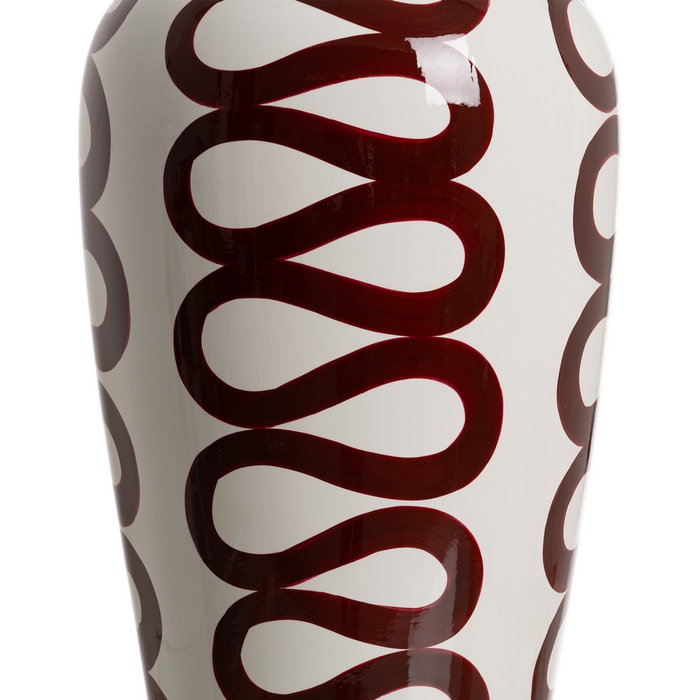 Tibor Blanco-Marrón Porcelana Decoración 25 X 25 X 63 cm