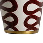 Tibor Blanco-Marrón Porcelana Decoración 25 X 25 X 63 cm