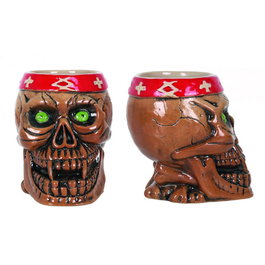 Soler Hispania Jarra Tiki Jua de Cerámica - Capacidad 35 cl (350 ml), Altura 110 mm, Diámetro 120 mm (Set de 6)