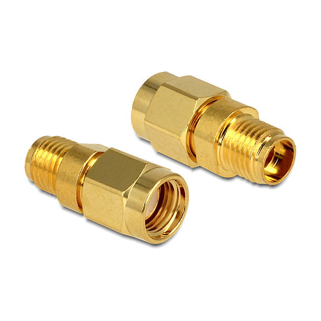 Delock Adaptador RP-SMA Macho a SMA Hembra Oro Delock Adaptador RP-SMA Macho a SMA Hembra Oro