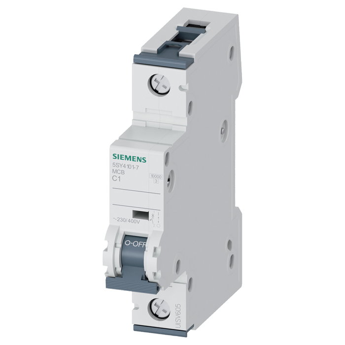 Siemens 5SY41017 Automat C 1A 1p 10kA Siemens 5SY41017 Automat C 1A 1p 10kA