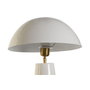 DKD Home Decor Lámpara de Sobremesa Seta Lacada Blanca en Hierro