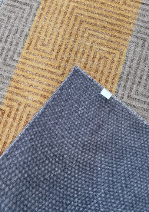 DKD Home Decor Alfombra de Poliéster Amarillo 60x240x0,7 cm