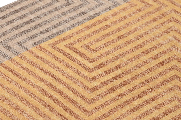 DKD Home Decor Alfombra de Poliéster Amarillo 60x240x0,7 cm