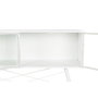 DKD Home Decor Consola de Metal y Cristal Blanco 120x35x80 cm
