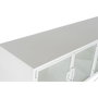 DKD Home Decor Consola de Metal y Cristal Blanco 120x35x80 cm