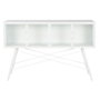 DKD Home Decor Consola de Metal y Cristal Blanco 120x35x80 cm