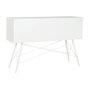 DKD Home Decor Consola de Metal y Cristal Blanco 120x35x80 cm