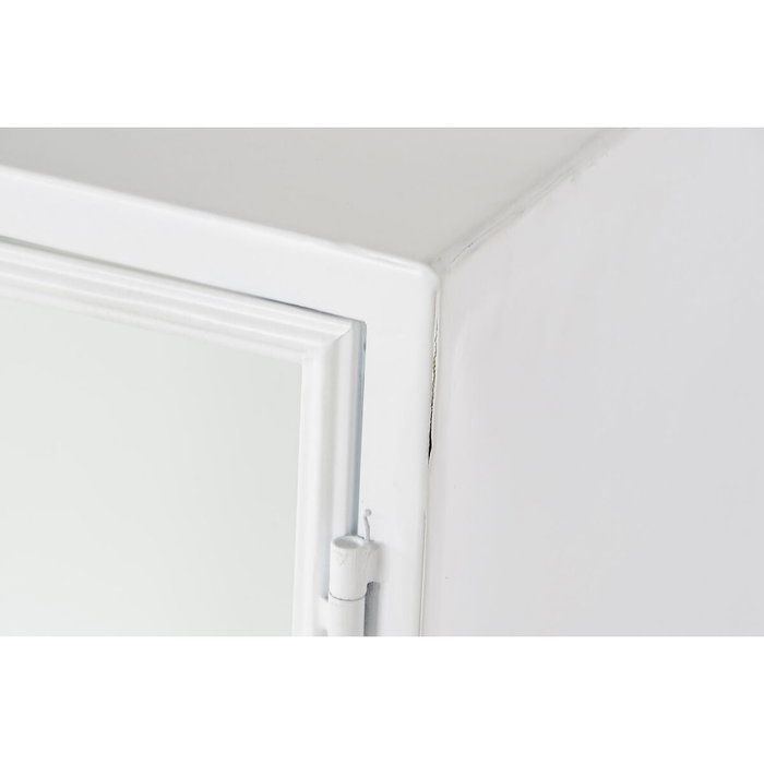 DKD Home Decor Consola de Metal y Cristal Blanco 120x35x80 cm