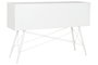 DKD Home Decor Consola Loft Blanco 35 x 80 x 120 cm Metal Cristal Puertas 4
