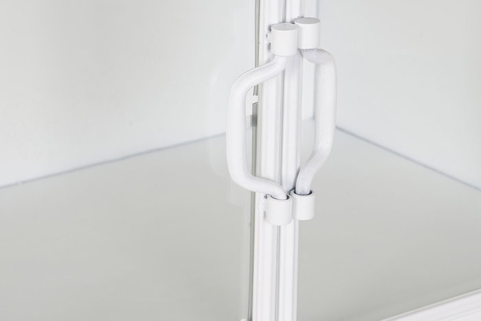 DKD Home Decor Consola Loft Blanco 35 x 80 x 120 cm Metal Cristal Puertas 4 DKD Home Decor Consola Loft Blanco 35 x 80 x 120 cm Metal Cristal Puertas 4