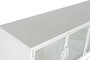 DKD Home Decor Consola Loft Blanco 35 x 80 x 120 cm Metal Cristal Puertas 4