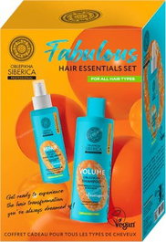 Natura Siberica Fabulous Hair Essentials Set Oblepikha - Champú Voluminizador Colágeno 400 Ml + Sérum Reparador Keratina 200 Ml
