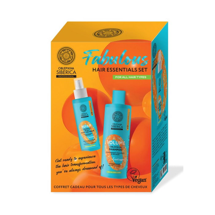 NATURA SIBERICA Oblepikha Fabulous Hair Essentials Set con Champú Voluminizador 400 ml y Sérum 200 ml NATURA SIBERICA Oblepikha Fabulous Hair Essentials Set con Champú Voluminizador 400 ml y Sérum 200 ml