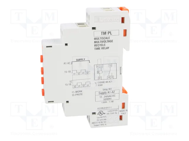 LOVATO ELECTRIC Relé de tiempo TM 10÷100 días SPDT 250VAC/8A