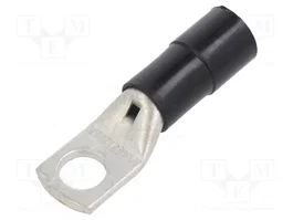 BM GROUP Terminal de anillo tubular aislado M12, 1/0AWG, negro