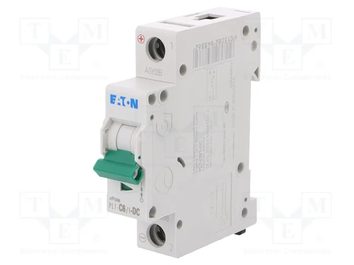 EATON ELECTRIC PL7-C6/1-DC Interruptor magnetotérmico 6A 10kA EATON ELECTRIC PL7-C6/1-DC Interruptor magnetotérmico 6A 10kA