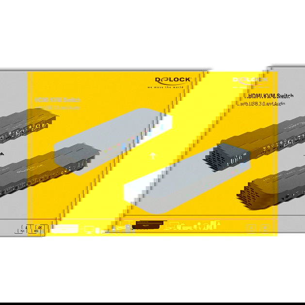 DELOCK HDMI KVM Switch 4K 60Hz con USB 3.0 y Audio