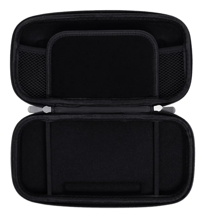 Trust GXT 1248S Funda Protectora Rígida para Nintendo Switch, Switch OLED y Switch Lite, con Asa y 10 Ranuras, Negro/Azul/Rojo