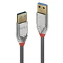 Lindy Cable USB 3.2 Gen 1 Cromo Line de Tipo A a A, 5m, Gris