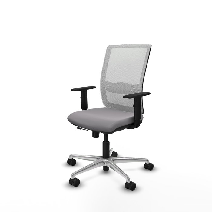 PIQUERAS Y CRESPO Silla de oficina Haches con mecanismo Sincro/Traslack Gris y Blanco PIQUERAS Y CRESPO Silla de oficina Haches con mecanismo Sincro/Traslack Gris y Blanco