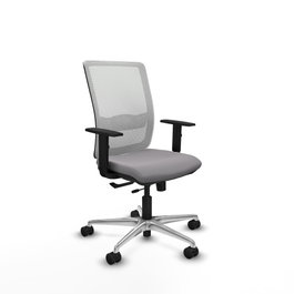 PIQUERAS Y CRESPO Silla de oficina Haches con mecanismo Sincro/Traslack Gris y Blanco