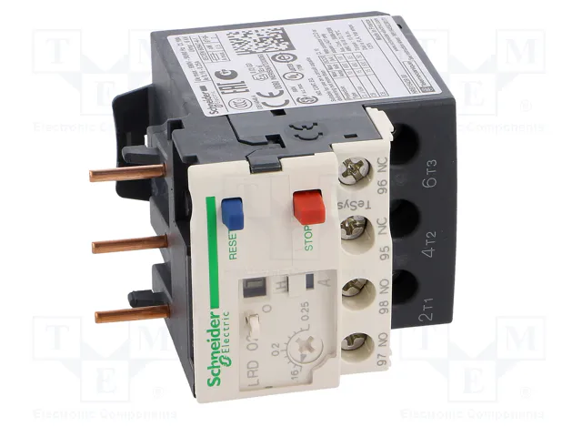 SCHNEIDER ELECTRIC LRD02 Relé térmico TeSys D 0,16÷0,25A