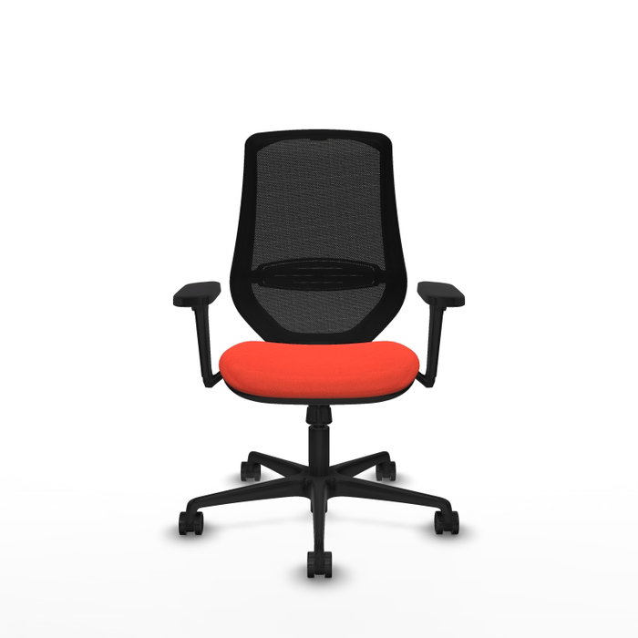 PIQUERAS Y CRESPO Silla de oficina Mardos con mecanismo Sincro Naranja oscuro y Negro