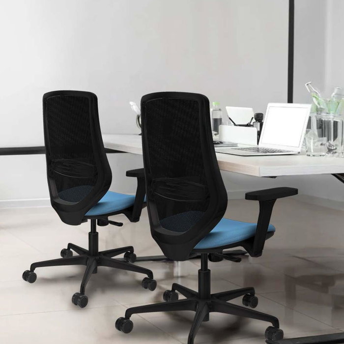 PIQUERAS Y CRESPO Silla de oficina Mardos con mecanismo Sincro Naranja oscuro y Negro