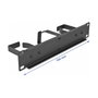 DeLOCK Panel de Gestión de Cables de 10" (25.4 cm), 3 Ganchos Metálicos (2 Horizontal, 1 Vertical), 1U, Negro, Metal - Accesorio Rack