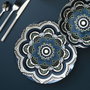 Home Deco Factory Plato Llano Mandala Azul Mirage 26 cm