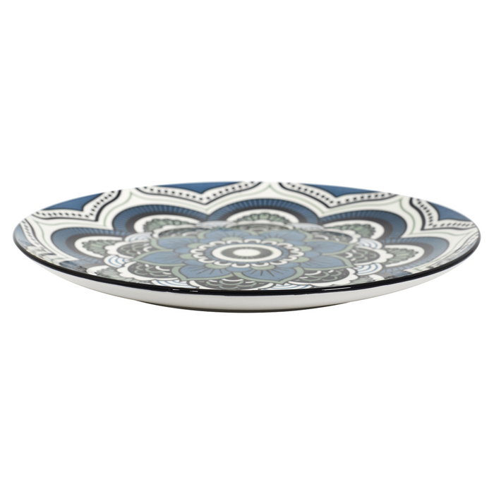 Home Deco Factory Plato Llano Mandala Azul Mirage 26 cm