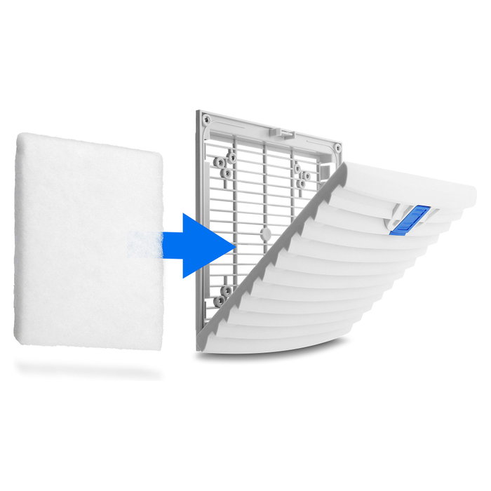 DeLOCK 67471 Filtro para ventilador con clip Blanco/Azul