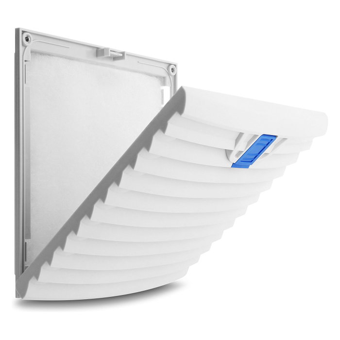 DeLOCK 67471 Filtro para ventilador con clip Blanco/Azul