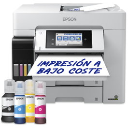Epson Multifunción EcoTank Pro ET-5885 - Impresora A4 de Inyección con WiFi, Fax, Dúplex Automático y Pantalla Táctil - Sistema de Tinta Recargable de Alta Capacidad