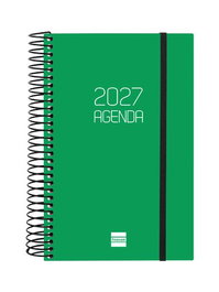 Finocam Agenda Anual 2027 Catalán Espiral Basic Opaque Verde