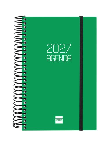 Finocam Agenda Anual 2027 Catalán Espiral Basic Opaque Verde Finocam Agenda Anual 2027 Catalán Espiral Basic Opaque Verde