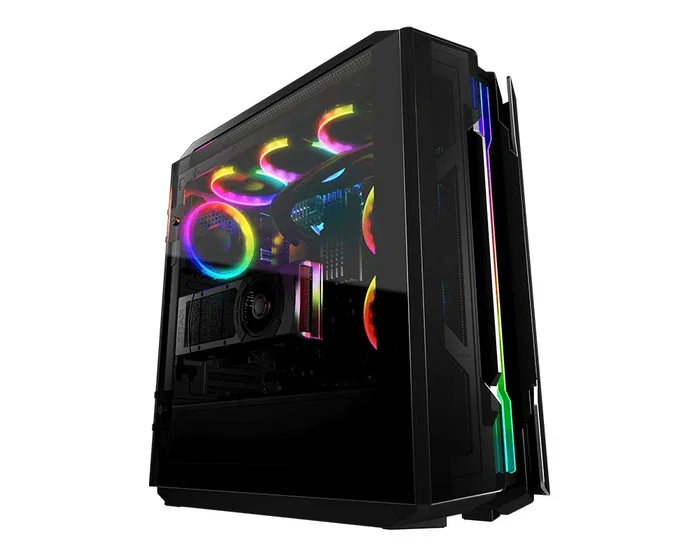 Cougar Gemini T Pro Midi Tower PC Negro Cristal Templado - Compatible con ATX, Micro-ATX, Mini-ITX, 17cm CPU Cooler, 40cm VGA, Ventana Lateral, Control RGB