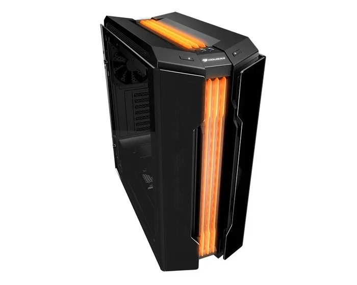 Cougar Gemini T Pro Midi Tower PC Negro Cristal Templado - Compatible con ATX, Micro-ATX, Mini-ITX, 17cm CPU Cooler, 40cm VGA, Ventana Lateral, Control RGB