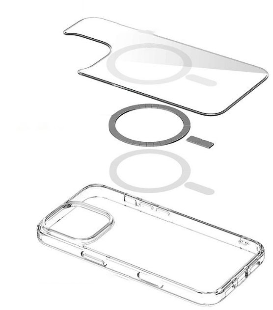 eSTUFF Funda INFINITE OSLO para iPhone 16 Plus, Híbrida Magnética Transparente con 86% Plástico Reciclado
