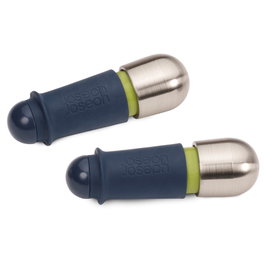 Joseph Joseph BarWise Tapones para Botellas de Vino Twist-lock Azul/Plata