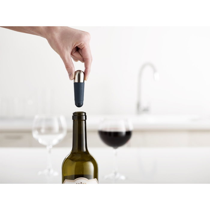 Joseph Joseph BarWise Tapones para Botellas de Vino Twist-lock Azul/Plata