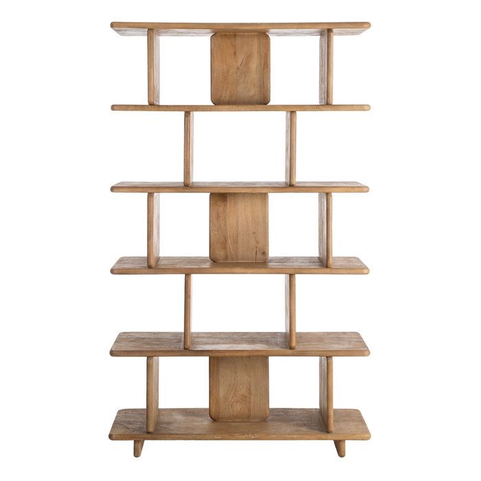 Estantería Natural Madera de Mango Salón 106 X 35,50 X 175 C