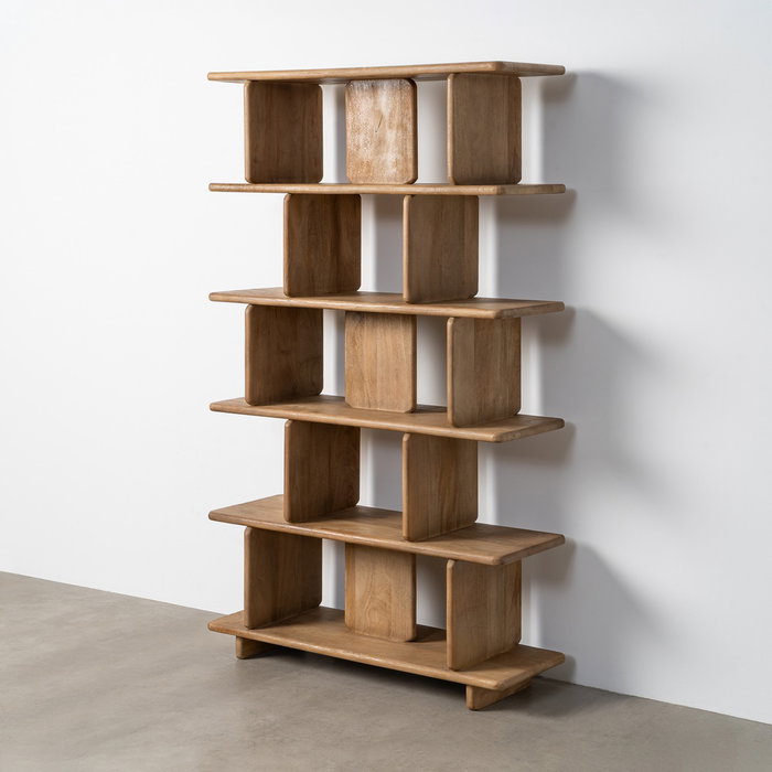 Estantería Natural Madera de Mango Salón 106 X 35,50 X 175 C